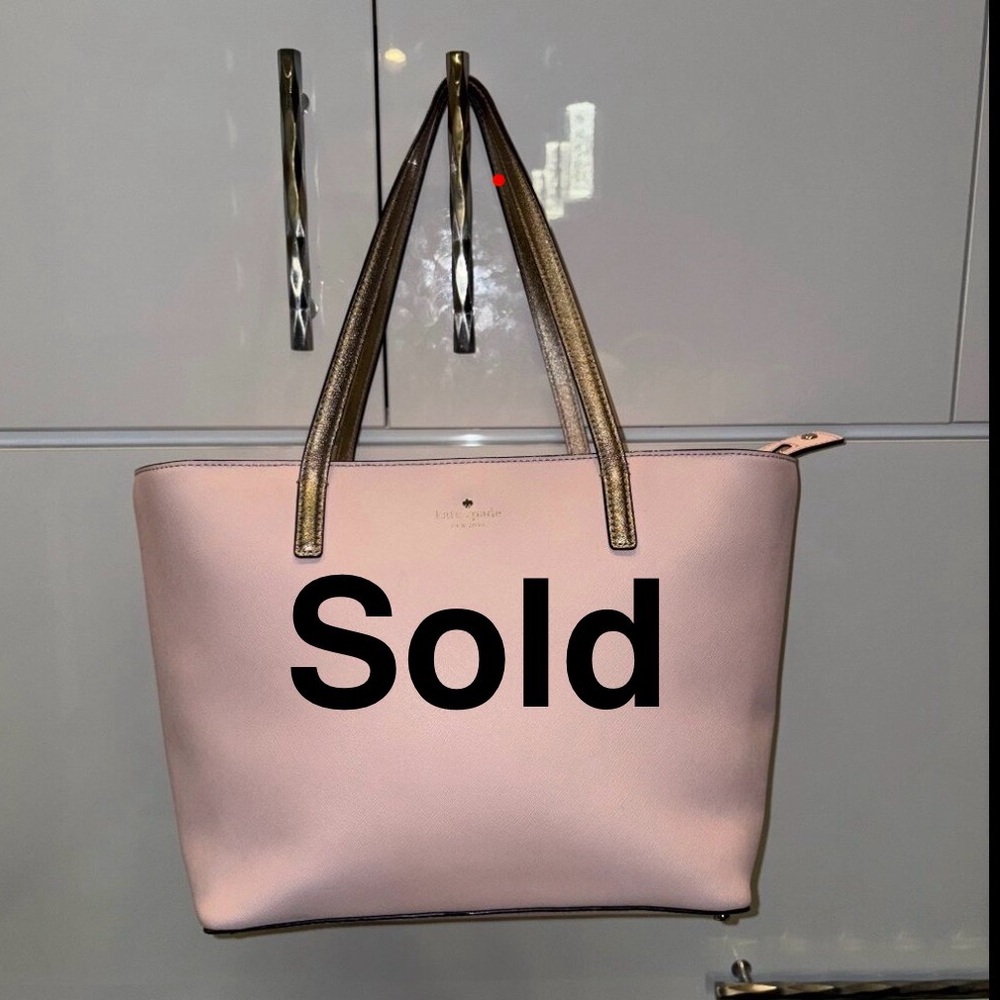 Kate Spade Harmony Shoulder Tote - Pink Bon Bon Rose Gold Handles - GENTLY LOVED